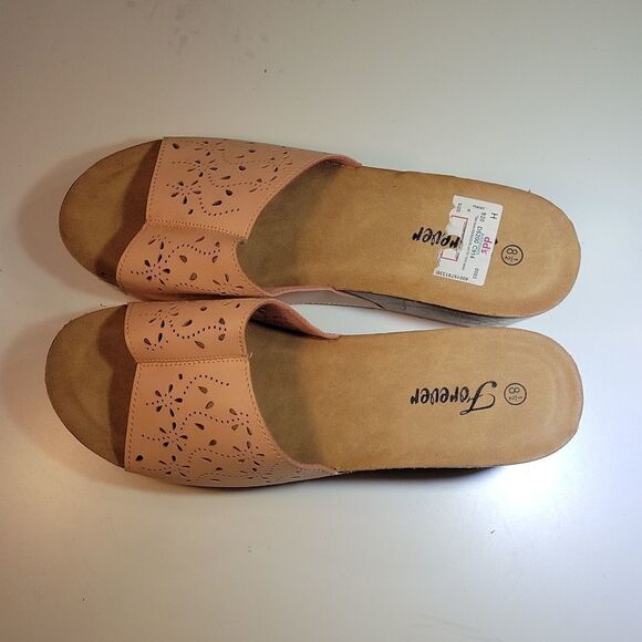 BRAND NEW FOREVER WOMEN"S WEDGE STYLE PEEP TOE SANDAL - Picture 9 of 15